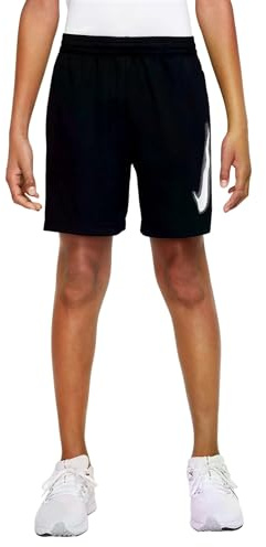 Nike Boy's Multi+ Shorts, Black/White/White, 6-7 Years