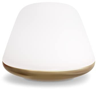 Bloom Lampe à Poser 38cm Laiton, Verre Opalin, Gradateur Sur Cordon 1x E27