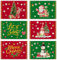 Ohok Weihnachten Tischsets Abwaschbar 6er Set, Polyester Leinen Platzdeckchen 30x45cm, Weihnachten Tischuntersetzer Platzsets für Küche Speisetisch Hotel Weihnachts Tischdeko (Weihnachtsmann Hirsch)