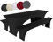 TexDeko® gepolsterte Hussen für Bierzeltgarnitur Stretch | Set aus Tisch- & Bankhussen | Knitterfrei, Pflegeleicht & Waschbar | Perfekt für Festzelte, Hochzeiten & Events (220 x 70cm, Schwarz)