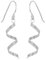 Tuscany Silver Women's Sterling Silver Rhodium Plated 35mm x 6mm Corkscrew Drop Earrings