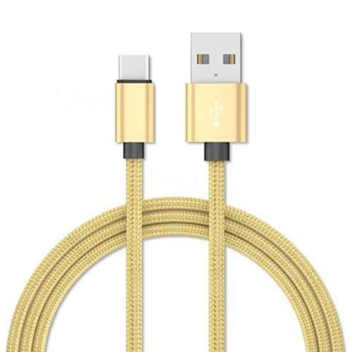 USB C Charger Cable, Strong Nylon Braided USB-C type cable, 1M USB C Cable, USB Type C Fast Charging Cable Lead, Compatible for All TYPE-C smartphones, Laptops, and other TYPE-C devices. (Gold)