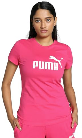 PUMA Damen Essentials Logo T-Shirt MGarnet Rose Pink