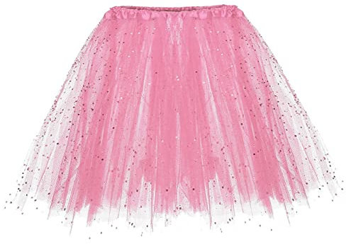 Lightning Deals of Today Prime Clearance Karneval Kostüm Damen Led Tütü Damen Rockabilly Kleider Damen Rot Kostüm Damen Bunt Pink Tüllrock Roter Rock Mit Schwarzen Punkten Roter Tüll Rock