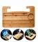 Bandeja de Bambú para Volante del coche - Mesa Multifuncional para Comer - Escritorio para volante de automóvil - Bandeja con Portavasos de Coche Soporte Portátil, Móvil y Tablet - Talla Única 40x28cm