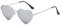 WDZAYXC Polarisierte Herz geformte Sonnenbrille für Damen Vintage Metallrahmen Nette Gläser für Party und Festival(Silber/Silber reflektierend)