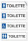 Pubblimania Étiquettes adhésives pour homme + femme + handicapés en PVC adhésif souple 14,5 x 5 cm (toilettes)