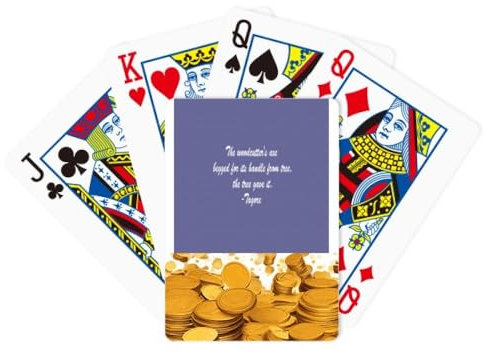 no/no Qoutes Healing Sentences Woodcutten Axe Tree Gold Playing Card Classic Game