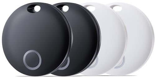 Reyke Smart Tag Pro, Koffer Tracker kompatibel mit Apple Wo ist APP (nur iOS), Schlüsselfinder für Schlüssel, Gepäck, Koffer, Brieftasche, IP67 wasserdicht, 4er Pack