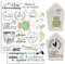 Hongma Rub On Sticker 19x14cm-Großformat Danke Unikat Kleines Geschenk Transfers 2PCS Sprüche für Raysin für Keraflott Möbel Glas Holz DIY Deko Rub On Folie Rubons Dankeschön Aufkleber