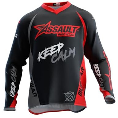 MTB Langarm Trikot für Herren, MountainbikeShirt,Motocross-Shirt, Langärmelige Schnell Trocknende Kleidung,Trikots Atmungsaktiv (DE/NL/SE/PL, Alphanumerisch, 4XL, Regular, Regular, Red-Black)