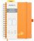 POPRUN Notizbuch A5 Gepunktetes, Bullet Dotted Journal, Spiral-Notizbücher 120 GSM Papier, 141 nummerierte Seiten, Hardcover mit Kleberegisterkarten und 8 Abreißblättern - OR(Orange)
