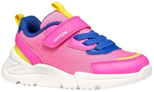Geox J Loftus Girl A Basket, Fluo Fuchsia/Royal, 37 EU