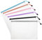 Mesh Bags with Zipper, 6 PCS Mesh Folders A4 Mesh Zipper Pouch Bags Waterproof Clear Zipper Pouches for Organizing, Plastic Mesh Storage Bags File Bags for Puzzle Board Games and Office Supplies