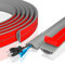 3 * 300cm Goulotte De Câble Autocollante en PVC,Gris Cache Cable, Goulotte Passe Cable,Goulotte Electrique Exterieur, Cache Cable TV Mural pour Tous Les Câbles d'alimentation, Maison, Bureau, École