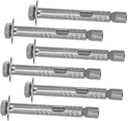 ROMISBABA Schrauben 6st Dehnschraube Schwerlastanker Ankerbolzen Ankerschrauben Befestigungsanker Silver Edelstahl 304 Schrauben Mit Muttern