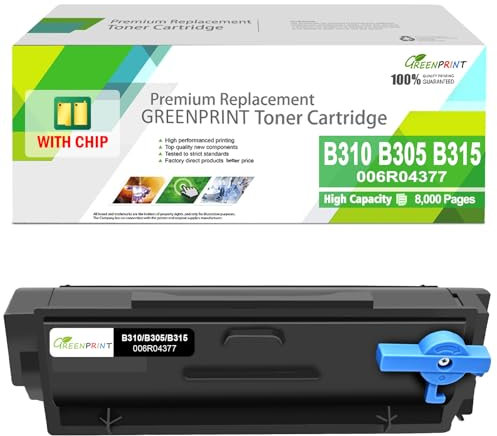 GREENPRINT 006R04377 Wiederaufbereitete Tonerkartusche B305 B310 B315 mit Chip Hohe Kapazität 8000 Seiten für Xerox B305 B310 B315 B305dni B310dni B315dni Drucker (1 Schwarz)
