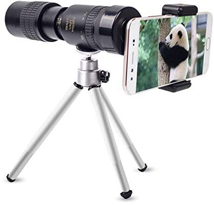 YIHANSS Monokular-Teleskop mit Teleskopstativ, 10–30 Zoom, Handy-Kamera, Mini-Teleskop, 40 mm Lupe, Kaliber, Zoom-Teleskop für Erwachsene, Vogelbeobachtung, Outdoor-Reisen, Besichtigungen