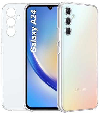 MAXIMUM RANGE E-SELLERS for Samsung Galaxy A24 5G Case, Slim Transparent Phone Case for Samsung A24, Thin Soft TPU Anti-Yellowing for Galaxy A24 5G Case-, Clear (Clear)