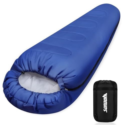 Schlafsack Outdoor für Camping 3 Jahreszeiten - Erwachsene Schlafsack Sommer Schlafsack 2 in 1 Funktion Mumienschlafsäcke Warm Leichtgewichtig Wasserabweisend für Rucksackreisen Wandern und Reisen