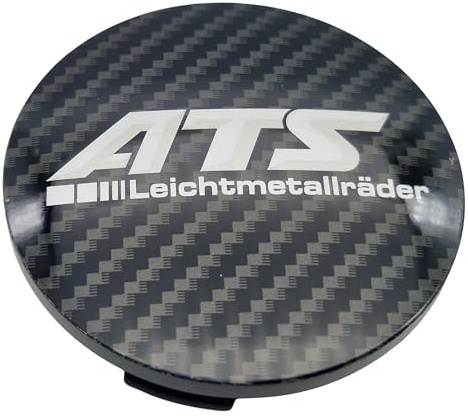 1X ATS Nabendeckel 60mm Carbon (N23) Dark 3D (ATA) - Original Felgendeckel/Nabenkappe/Hubcap