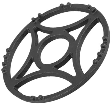 Gatuida Cast Iron Wok Ring Burner Grate, Iron Wok Stand for Gas Stove, Nonslip Universal Fit Support for Milk Pots and Egg Pans, Kitchen Use, 17.5cm