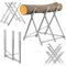 KADAX Chevalet de sciage pliable en acier pour tronçonneuse - Charge maximale : 150 kg - Support de scie pour scier du bois de chauffage - Tréteau pliant