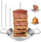 Kebab Spike Vertical with 3 Sizes Spikes, Vertical Kebab Skewer Stand Stainless Steel Chicken Skewers, Hanging Kebab Skewer Stand Metal Skewers for Kebabs, Whole Chicken, Steak, Fish, Sausage