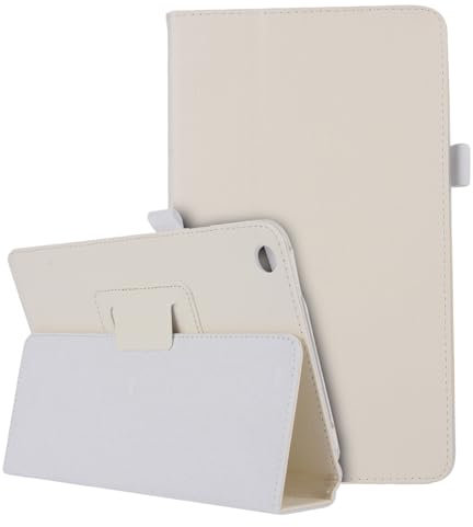Texture Leather Tablet Case Compatible with Huawei Mediapad T3 8 inch Slim Folding Stand Folio Protector Shockproof Back Cover with Holder ZY (WHITE)
