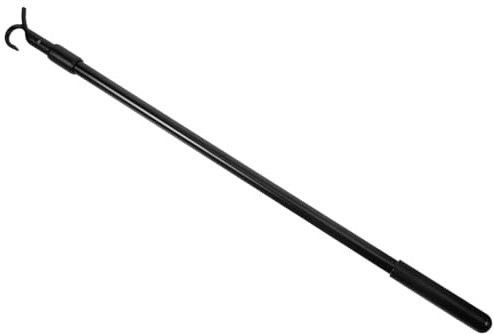 SEWACC Baguette de Store Vertical Aluminium Noir avec Crochet Tige de Tirage Résistante Corrosion pour Rideaux Ajustable et Durable