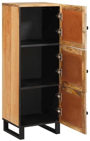 vidaXL Highboard mit Speicher Braun 40 x 33 x 110 cm Massivholz Mango