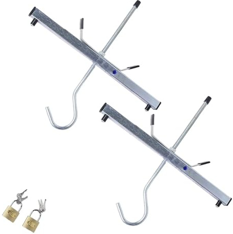 Ladder Clamps Universal Van Roof Bars Ladder Clamps with Padlock Heavy Duty Locks Car Rack Lockable for Vehicles