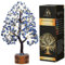 FASHIONZAADI Lapis Lazuli Feng Shui Bonsai Money Tree Throat Chakra Reiki Crystal Healing Stones Natural Gemstone Home Office Table Decor Size 10-12 inch (Golden Wire)