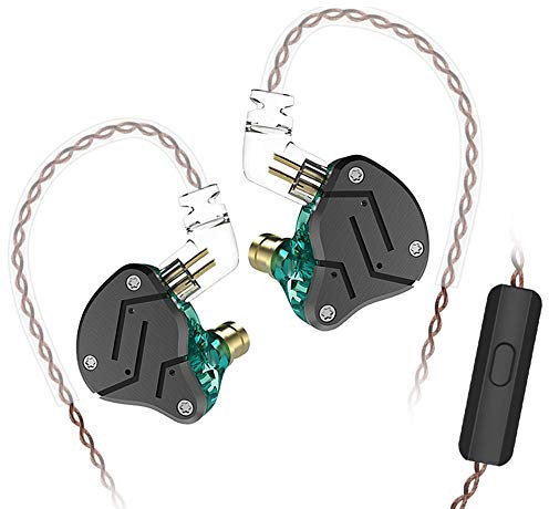 KINBOOFI Auriculares de Alta Fidelidad KZZ: 1BA 1DD, KZD Con Monitor de Oído de 0,75 mm, Cable de 2 Pines, Cancelación de Ruido