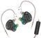 KINBOOFI Auriculares de Alta Fidelidad KZZ: 1BA 1DD, KZD Con Monitor de Oído de 0,75 mm, Cable de 2 Pines, Cancelación de Ruido