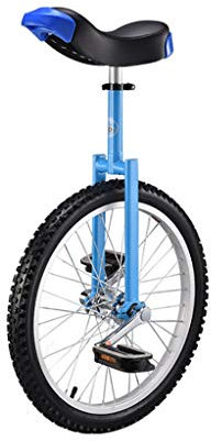 ZSH-dlc Einrad 20 Zoll Single Round Kinder Erwachsene Höhenverstellbar Balance Radfahren Übung Mehrere Farben (Farbe : Blau, größe : 20 inch)