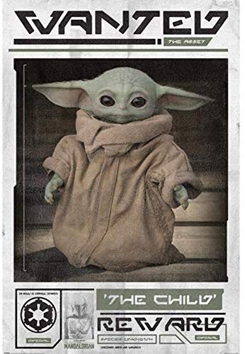Lobcede.be Star Wars - The Mandalorian - Poster 61X91 - Wanted The Child, Bunt, 865673