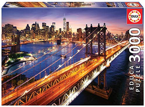 Educa - Puzzle 3000 Teile für Erwachsene | Manhattan, New York, USA. 3000 Teile Puzzle für Erwachsene und Kinder ab 14 Jahren, Inklusive Ersatzteilservice, Solange der Vorrat reicht (18508)