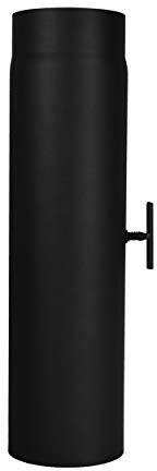 LANZZAS Ofenrohr 500 mm mit Drosselklappe, im Durchmesser, DN Ø 150 mm, Farbe: schwarz-metallic - weitere Rohre aus unserem Sortiment, finden Sie hier.