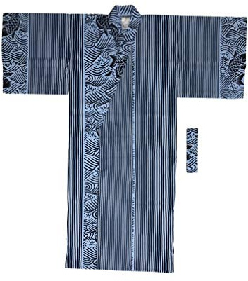 Edoten Mens Yukata (with an Obi Belt)