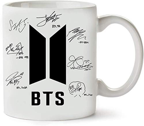 BTS Bangtan Boys Signatures Autogramm Klassische Tee-/Kaffee-Keramiktasse