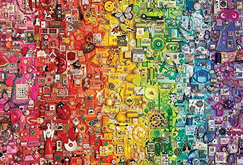 Klassisches Puzzle 4000 Teile Regenbogen Puzzle Farbverlauf Holzpuzzle 3D Puzzle Heimtextilien