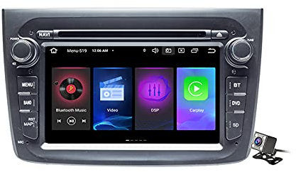 Android 11 2 Din 7Lettore DVD per auto Multimedia Sistema GPS per Alfa Romeo Mito 2008-2012 Supporto Riproduzione auto/FM AM RDS DAB+ Radio/CD DVD Player/Carplay Auto/DSP/SWC,Grigio,PX5: 4+64GB