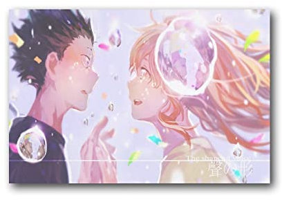 Japan Anime Girl Nishimiya Shouko Koe No Katachi A Silent Voice Poster 2 Home Decor Poster Wall Art Hanging Picture Print Bedroom Decorative Painting Posters Room Aesthetic 12x18inch(30x45cm)