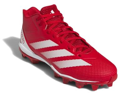 Adidas Adizero Impact.2 - Tenis de fútbol Americano Moldeados para Hombre, Team Power Red/White/Team Power Red, 51 1/3 EU