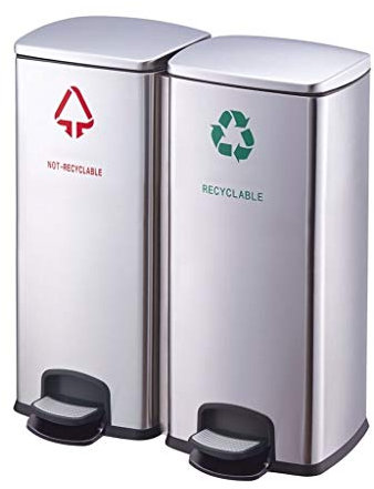 DYPASA Corbeille à Papier Poubelle de Grande capacité de 60 litres de capacité créative de Poubelle à pédale Poubelle De Bureau