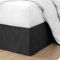 OMIREL Cache-Sommier en Microfibre Douce Brossée Facile d'entretien Jupe de Lit Plissée en Polyester Protège Sommier Textile Qualité Supérieure Premium Belle Et Décorative,Noir,180 * 200+35cm