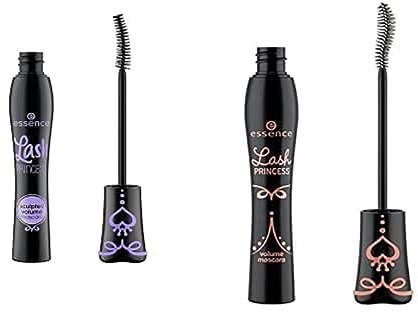 essence Lash PRINCESS sculpted volume mascara, schwarz (12ml) + Lash PRINCESS volume mascara, schwarz (12ml) – Make-Up Set, Beauty, Make-Up