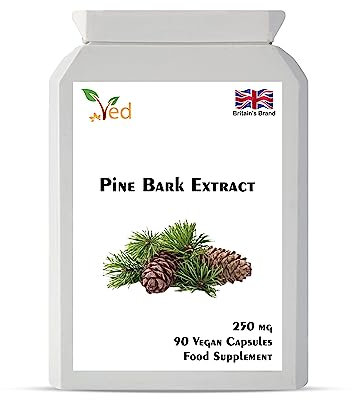 Ved's Kiefernrindenextrakt 250 mg 90 vegane Kapseln, Hochwirksames antioxidatives Nahrungsergänzungsmittel |