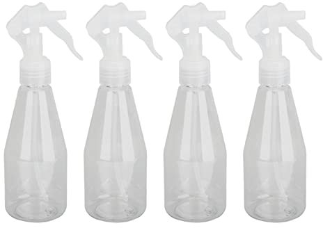 TITA-DONG 4pcs Small Spray Bottle, 200ml Leak Proof Transparent Spray Bottles with Adjustable Head, Refillable Empty Clear Portable Plastic Mist Bottle for Skin Care Watering Cleaning